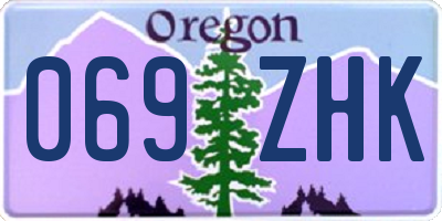 OR license plate 069ZHK