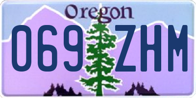 OR license plate 069ZHM