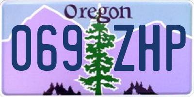 OR license plate 069ZHP