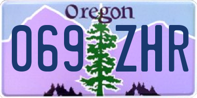 OR license plate 069ZHR