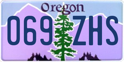 OR license plate 069ZHS