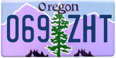 OR license plate 069ZHT