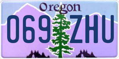 OR license plate 069ZHU