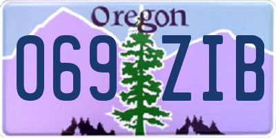 OR license plate 069ZIB