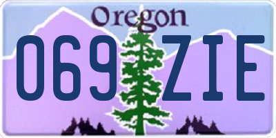 OR license plate 069ZIE