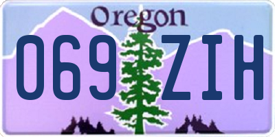 OR license plate 069ZIH