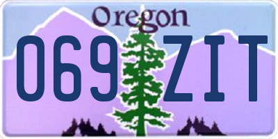 OR license plate 069ZIT