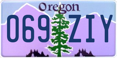 OR license plate 069ZIY