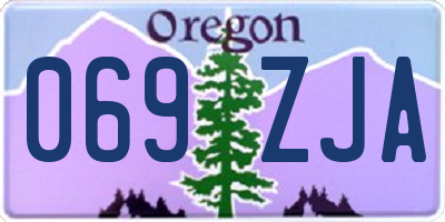 OR license plate 069ZJA