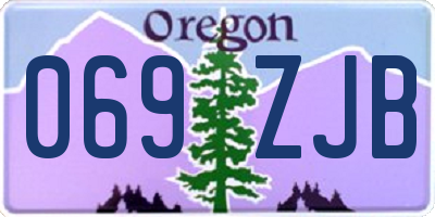 OR license plate 069ZJB
