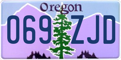 OR license plate 069ZJD