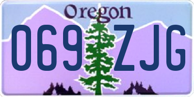 OR license plate 069ZJG
