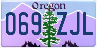 OR license plate 069ZJL