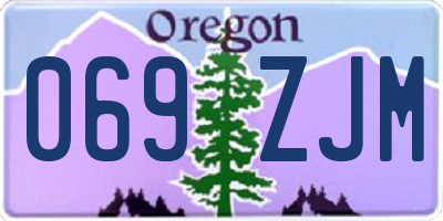 OR license plate 069ZJM