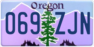 OR license plate 069ZJN