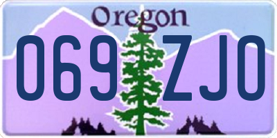 OR license plate 069ZJO