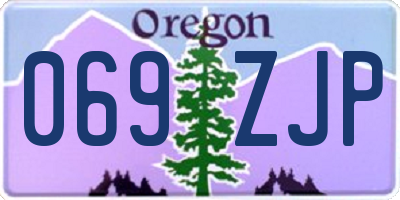 OR license plate 069ZJP