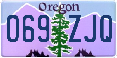 OR license plate 069ZJQ
