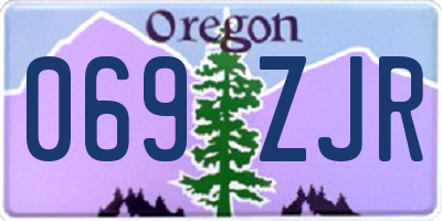 OR license plate 069ZJR