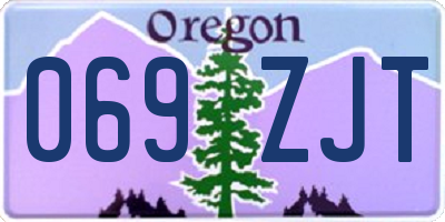 OR license plate 069ZJT
