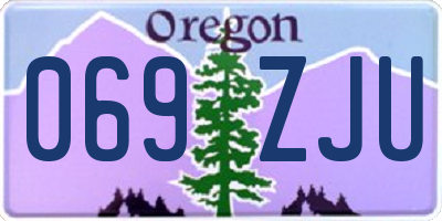 OR license plate 069ZJU