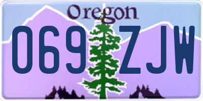 OR license plate 069ZJW