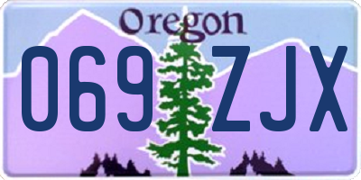 OR license plate 069ZJX