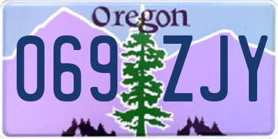 OR license plate 069ZJY