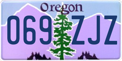 OR license plate 069ZJZ
