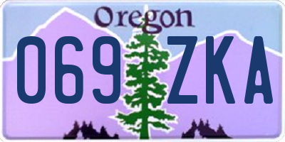 OR license plate 069ZKA