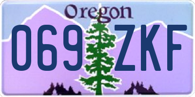 OR license plate 069ZKF