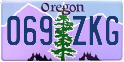 OR license plate 069ZKG
