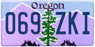 OR license plate 069ZKI