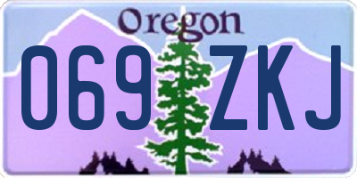 OR license plate 069ZKJ