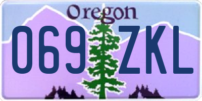 OR license plate 069ZKL