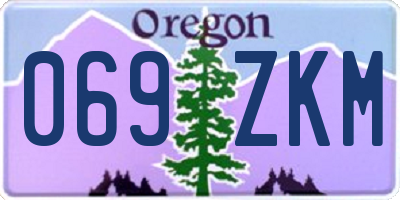 OR license plate 069ZKM