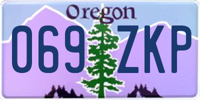 OR license plate 069ZKP