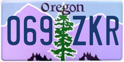 OR license plate 069ZKR
