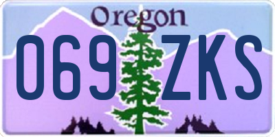 OR license plate 069ZKS