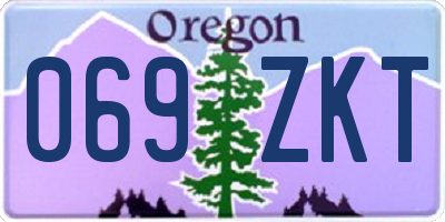 OR license plate 069ZKT