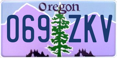 OR license plate 069ZKV
