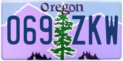OR license plate 069ZKW