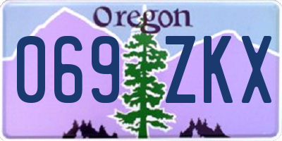 OR license plate 069ZKX
