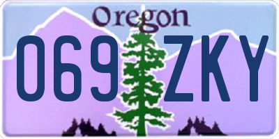 OR license plate 069ZKY