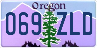 OR license plate 069ZLD