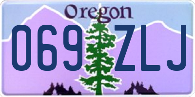 OR license plate 069ZLJ