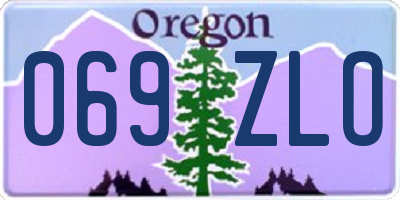 OR license plate 069ZLO
