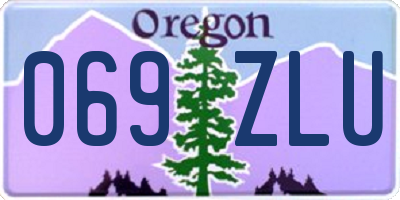 OR license plate 069ZLU