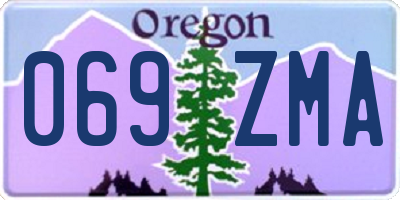 OR license plate 069ZMA