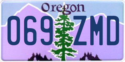 OR license plate 069ZMD